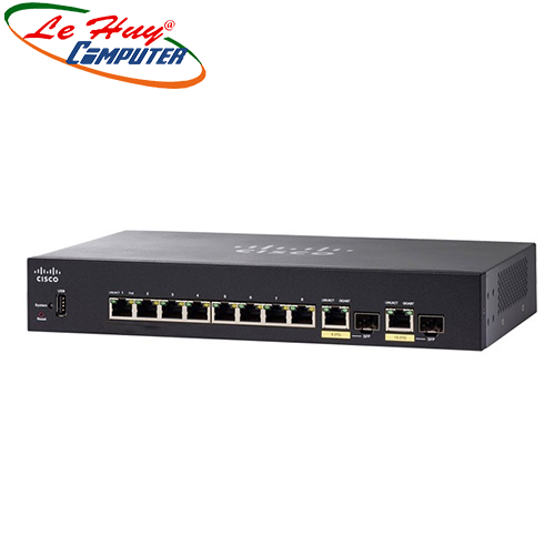 Thiết bị chuyển mạch Switch CISCO SG350-10MP-K9 10-Port Gigabit PoE Managed