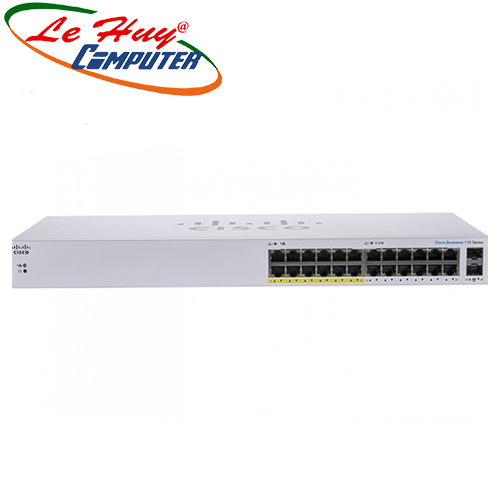 Thiết bị chuyển mạch Switch CISCO CBS110-24PP-EU 24-port GE, Partial PoE, 2x1G SFP Shared