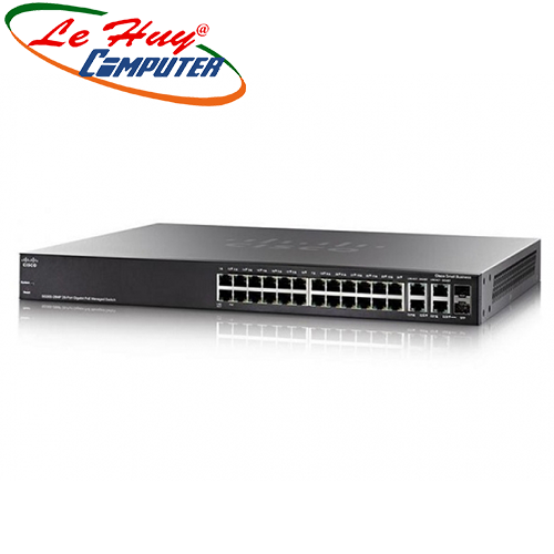 Thiết bị chuyển mạch Switch CISCO SG350-28P-K9-EU 24-port PoE+