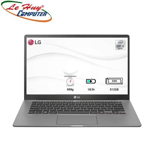 Máy Tính Xách Tay/Laptop LG Gram 14ZD90N-V.AX55A5 (i5 1035G7/8GB RAM/512GBSSD/14.0 inch FHD/FP/Xám Bạc)