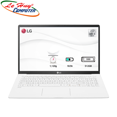 Máy Tính Xách Tay/Laptop LG Gram 15ZD90N-V.AX56A5 (i5 1035G7/8GB RAM/512GBSSD/15.6 inch FHD/FP/Trắng)