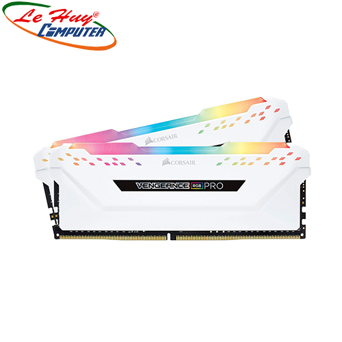 Ram Máy Tính Corsair Vengeance LED RGB PRO White 16GB (2x8GB) DDR4 3200MHz CMW16GX4M2E3200C16W