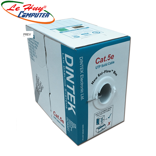 Cable Dintek CAT5E UTP, 4 pair, 24AWG, 100m/box