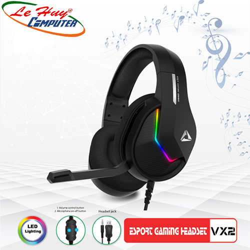 Tai Nghe VSP ESPORT GAMING VX2 USB+Jack 3.5
