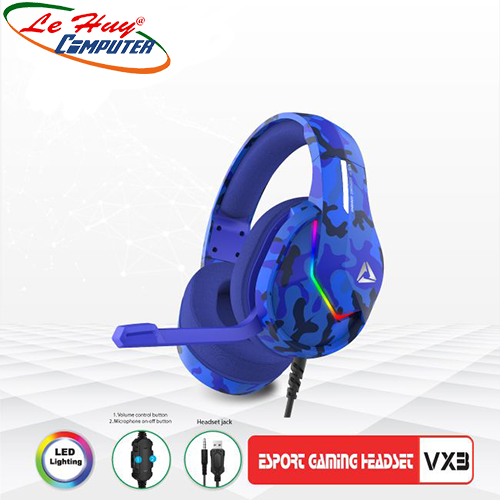 Tai Nghe VSP ESPORT GAMING VX3 USB+Jack 3.5