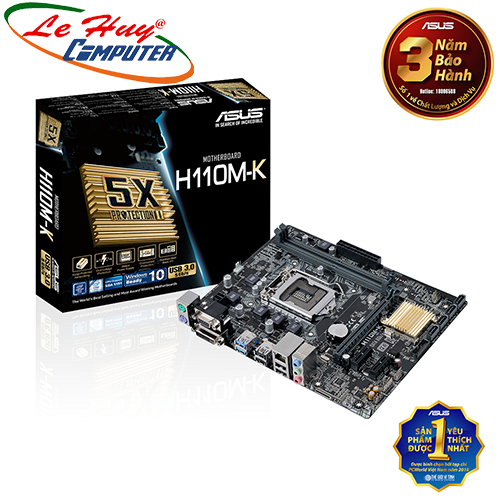 Bo Mạch Chủ - Mainboard Asus H110M-K LGA 1151(VAT 1380K)