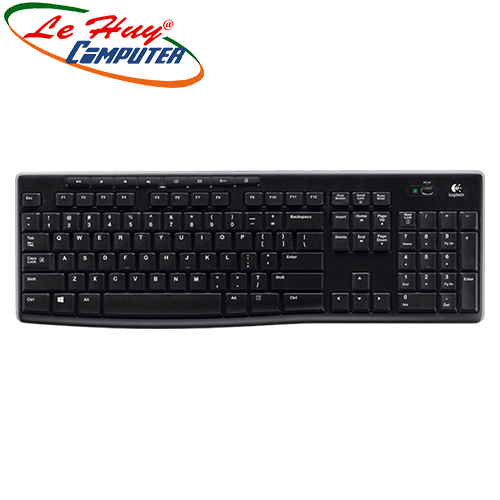 Bàn phím Logitech K270 - Wireless (Thêm 8 phím tắt/ Đầu cắm đa thiết bị/ Pin 2AAA)