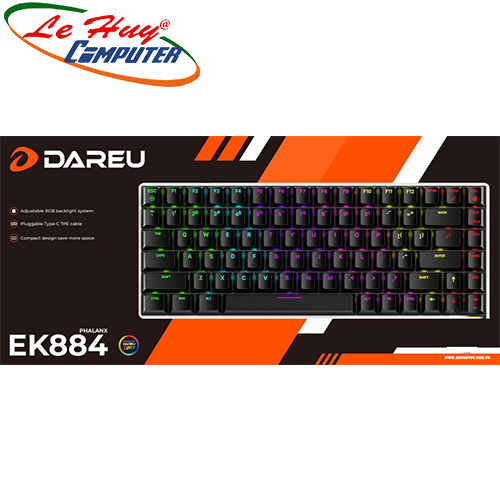 Bàn phím cơ DareU EK884 RGB Blue switch