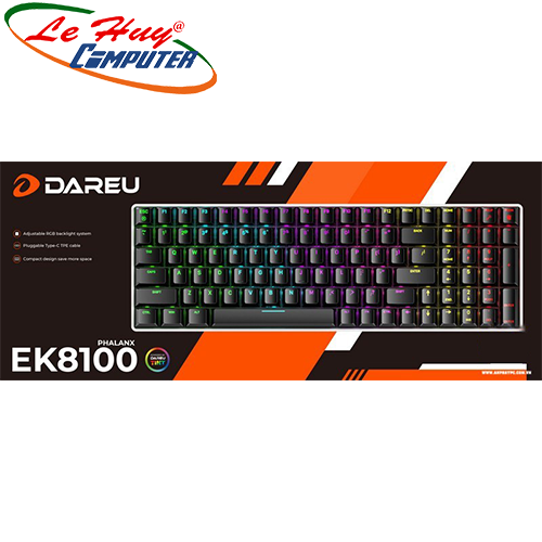 Bàn phím cơ DareU EK8100 RGB (Blue/Brown/Red switch)