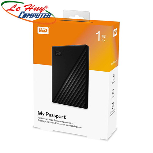 Ổ Cứng Di Động Western Digital My Passport 1TB 2.5 inch USB 3.2 đen - WDBYVG0010BBK-WESN