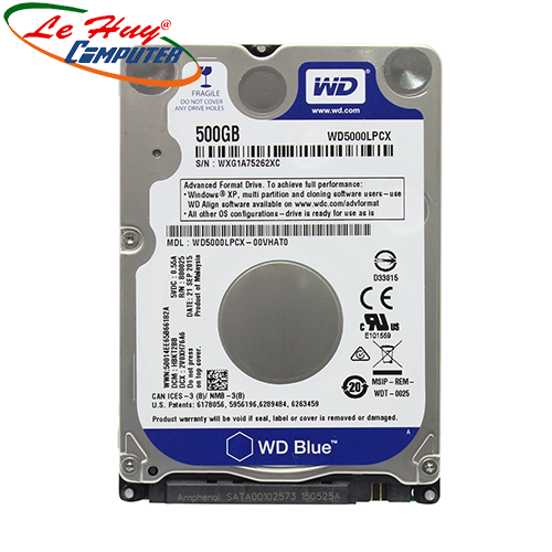 HDD - Ổ Cứng Laptop Western Blue 500GB 2.5