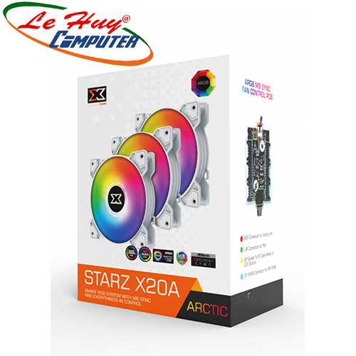 Fan Case Xigmatek STARZ - X20A ARTIC ARGB (EN46782) - 3 PACK + CONTROLLER