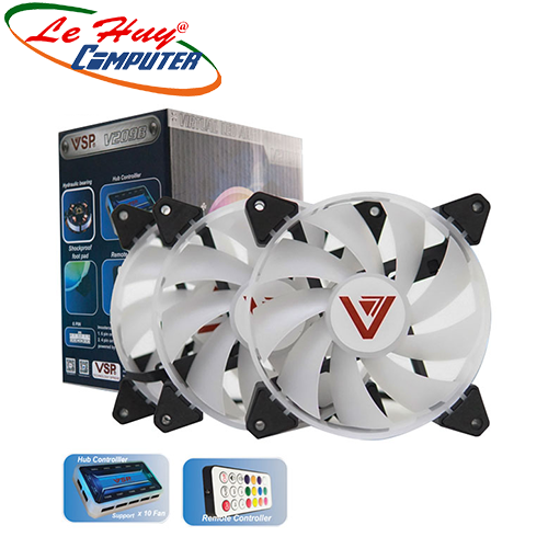 Fan Case VSP V209B RGB 12cm Pack 3 Fan (Hub + Remote)