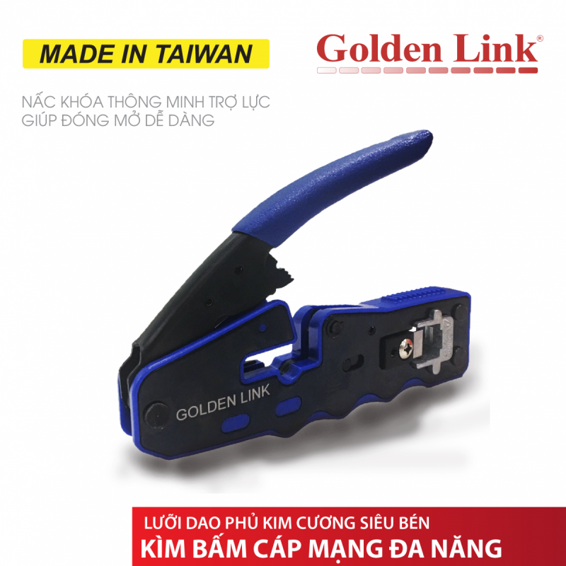 Kìm bấm dây mạng Goldenlink RJ45 Made in Taiwan