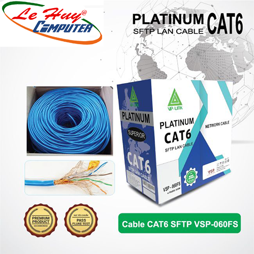 Cáp Mạng VP-LINK Cat 6E SFTP VSP-060FS 305m chống nhiễu