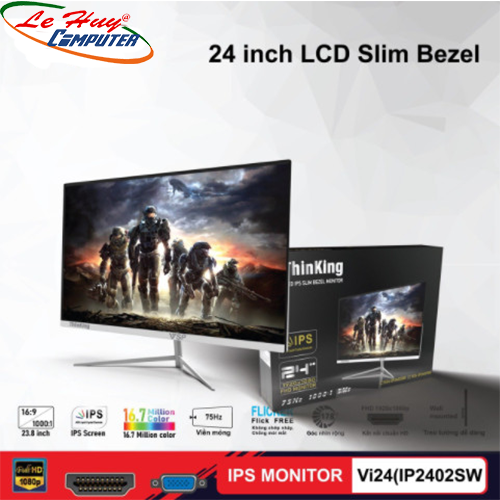 Màn hình LCD 24” VSP Vi24(IP2402SW) Trắng