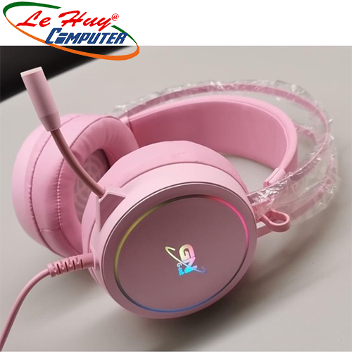 Tai nghe GNet G09 7.1 USB Led RGB (Hồng) Full Box