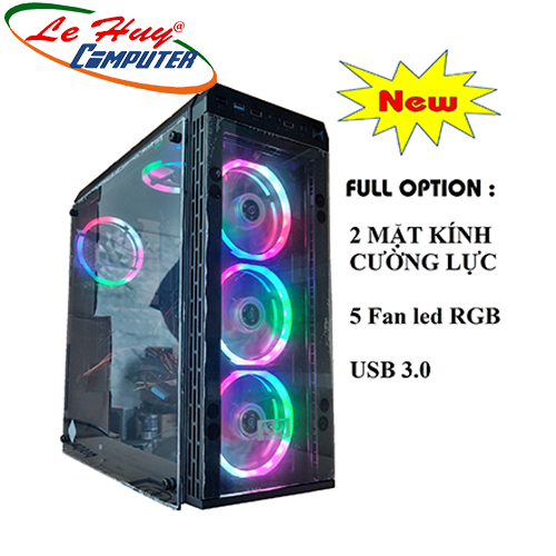 Vỏ máy tính SP PLASMA Kèm 5 Fan Led RGB