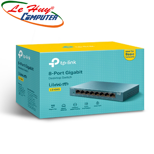 Thiết bị chuyển mạch Switch TP-Link LS108G(Sắt) 8 cổng RJ45 10/100/1000Mbps