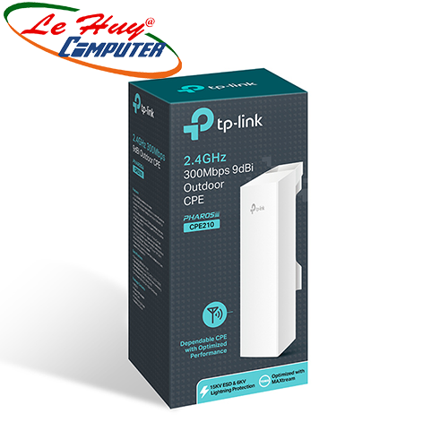 Thiết bị mạng - Router TP-Link CPE210 Outdoor Wireless 300Mbps Băng Tần 2.4GHz