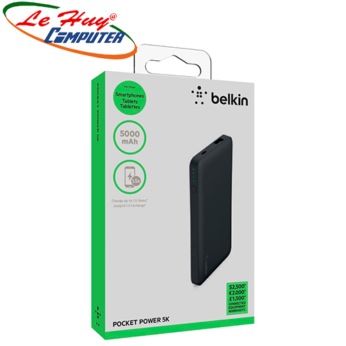 Sạc dự phòng Belkin Pocket Power 5000mAh F7U019btBLK