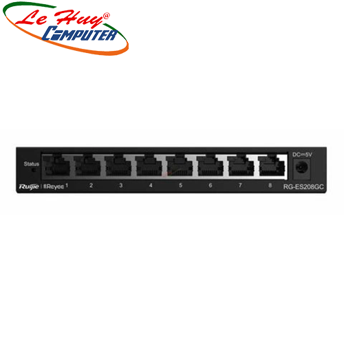 Thiết bị chuyển mạch Switch RUIJIE RG-ES208GC 8-Port Gigabit Smart