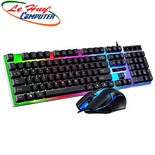 Combo Bộ Bàn Phím Giả Cơ và Chuột Chuyên Game G21 Led 7 Màu
