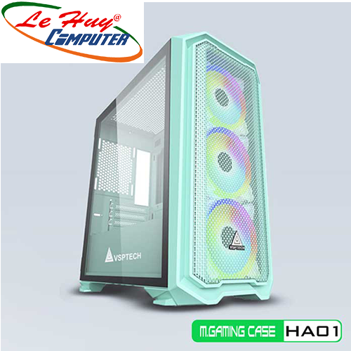 Vỏ máy tính VSP GAMING HA01 Green (No Fan)