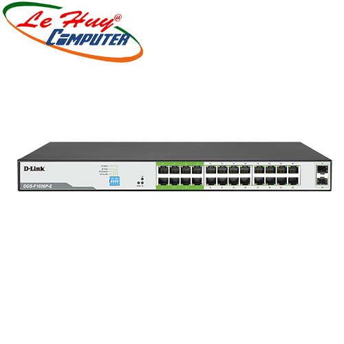 Thiết bị chuyển mạch Switch D-Link DGS-F1026P-E 24-Port 1000Mbps PoE + 2-Port SFP