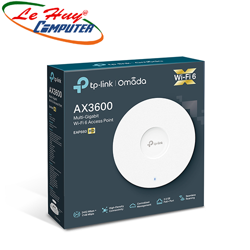 Thiết bị mạng - Router Wifi Gắn Trần TP Link EAP660 HD Băng Tần Kép AX3600 Wifi 6
