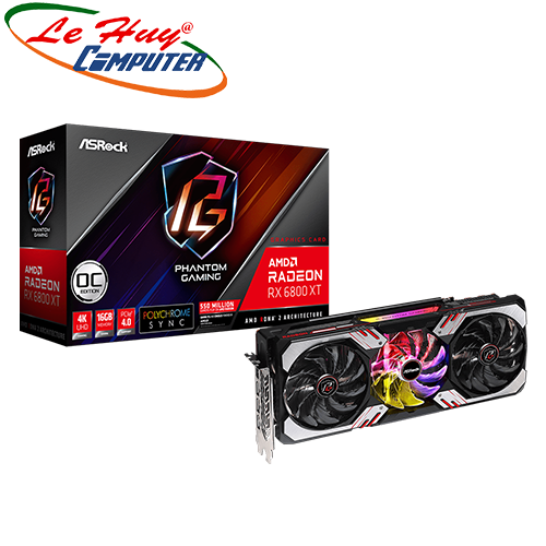 VGA Asrock Radeon RX 6800 XT Phantom Gaming D 16G OC (RX6800XT PGD 16GO)