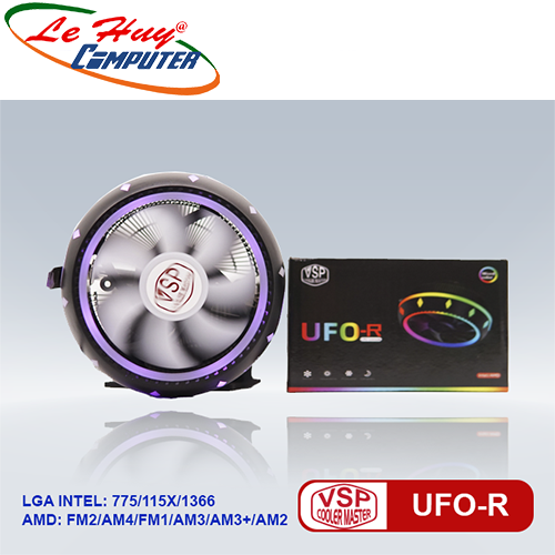 Tản Nhiệt CPU VSP Đa Năng UFO LED RGB