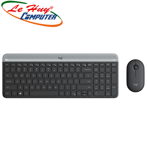 Combo Bàn phím chuột máy tính không dây Logitech MK470 Than Chì