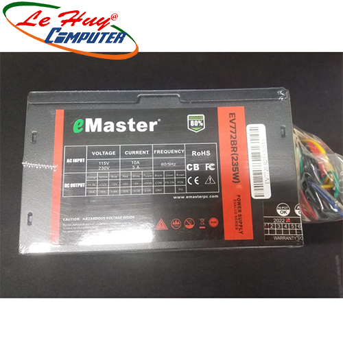 Nguồn máy tính EMASTER EV772BR CST 235W