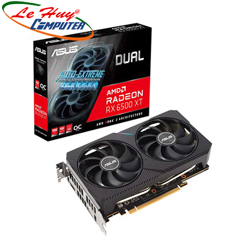 Card màn hình - VGA ASUS Dual Radeon RX 6500 XT OC Edition 4GB GDDR6 (DUAL-RX6500XT-O4G) V2