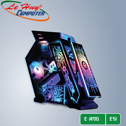 Vỏ máy tính VSP E-ROG ES1 Black Gaming (No FAN) Tặng Chuột VSP RDRAGS V1