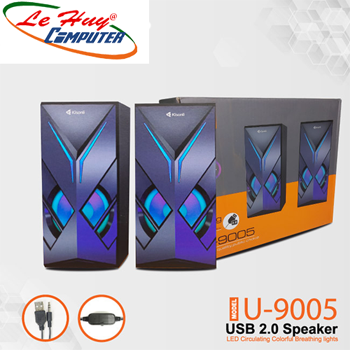 Loa vi tính 2.0 Kisonli U-9005 LED