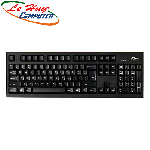 Bàn phím Fuhlen L500S Gaming Pro màu đen viền đỏ