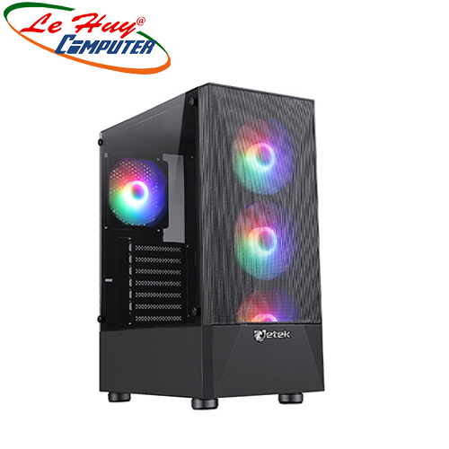 Vỏ máy tính Jetek GAME Squid R3 Black - Tặng kèm 3 Fan