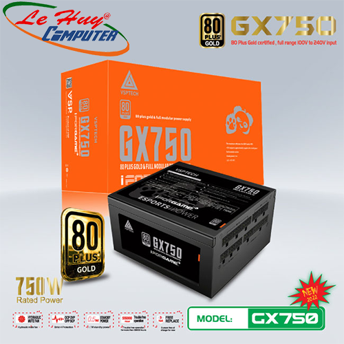Nguồn máy tính VSP GX750 750W 80 PLUS GOLD