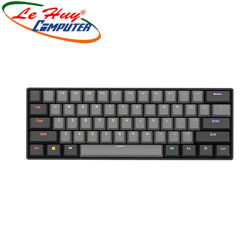 Bàn phím cơ không dây Newmen GM610 Grey RGB Dual Mode (Blue/Red/Black/Brown Switch)