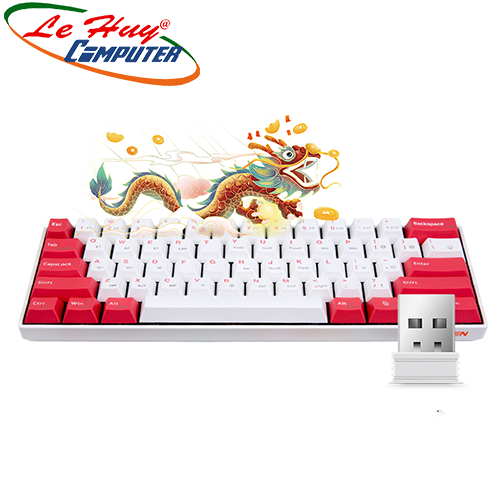 Bàn phím cơ không dây Newmen GM610Pro RGB Dual Mode (RED/Blue Switch)