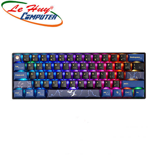 Bàn phím cơ không dây Newmen GM610Pro Hạc Vũ RGB Dual Mode (RED/BROWN Switch)