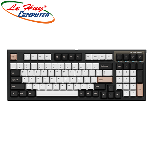 Bàn phím cơ FL-Esports FL980CP White Ovilian LED RGB (White/Red Switch)