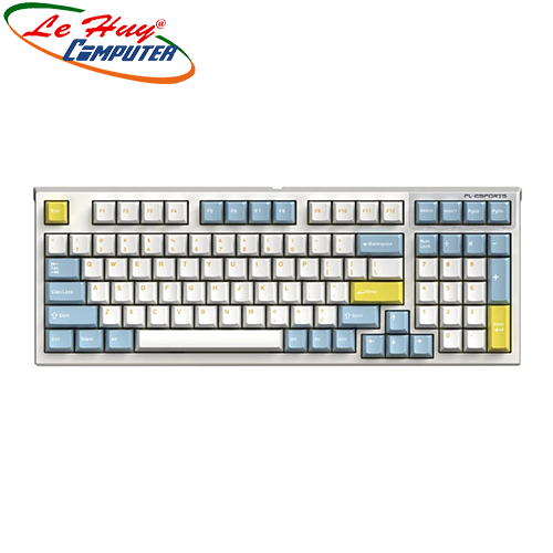 Bàn phím cơ không dây FL-Esports FL980CPM Sea Salt LED RGB (USB/2.4/Bluetooth) (White/Red Switch)