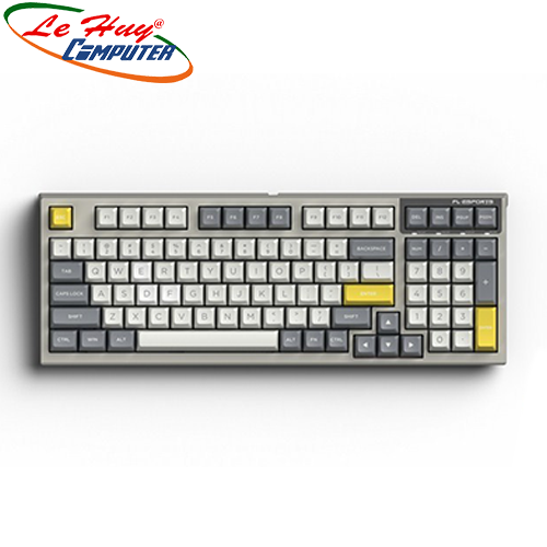 Bàn phím cơ không dây FL-Esports FL980SAM Grey White  LED RGB (White/Red Switch)