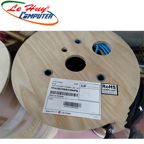 Cáp mạng LS CAT6 F/UTP 4 pair 24AWG 305m màu xanh (FTP-G-C6G-E1VN-M 0.5X004P/BL)