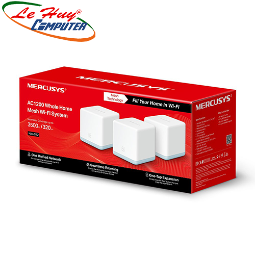 Thiết bị mạng - Router Wifi Mercusys Halo S12 (3-pack) AC1200 2 băng tần