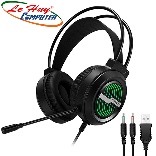 Tai nghe Gaming T-WOLF H130 5.1 LED RGB USB + 2 Jack 3.5mm