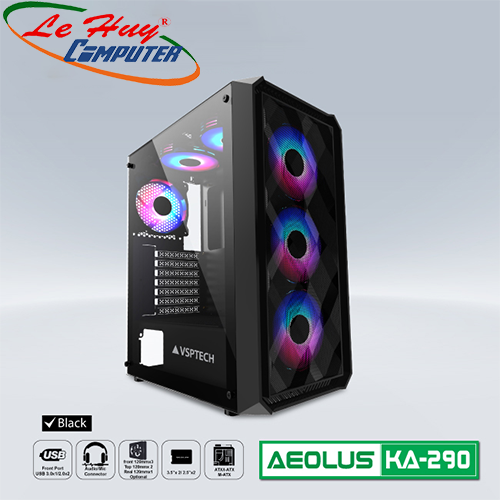 Vỏ máy tính VSP KA-290 Đen